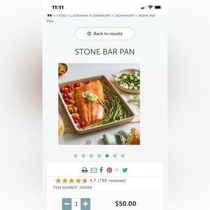 Brand new stone bar baking dish